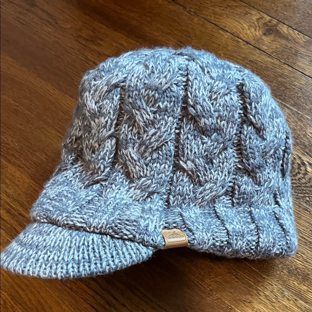 Adidas Heathered Gray Knit Hat